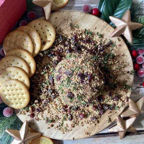 Photo of Boozy Holiday Cheeseball