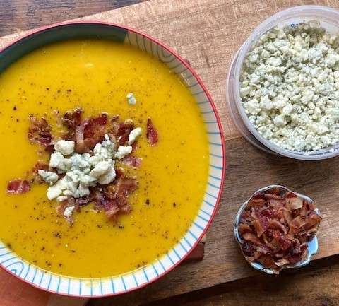 Photo of Butternut Squash with AmaBlu and Bacon Crumbles