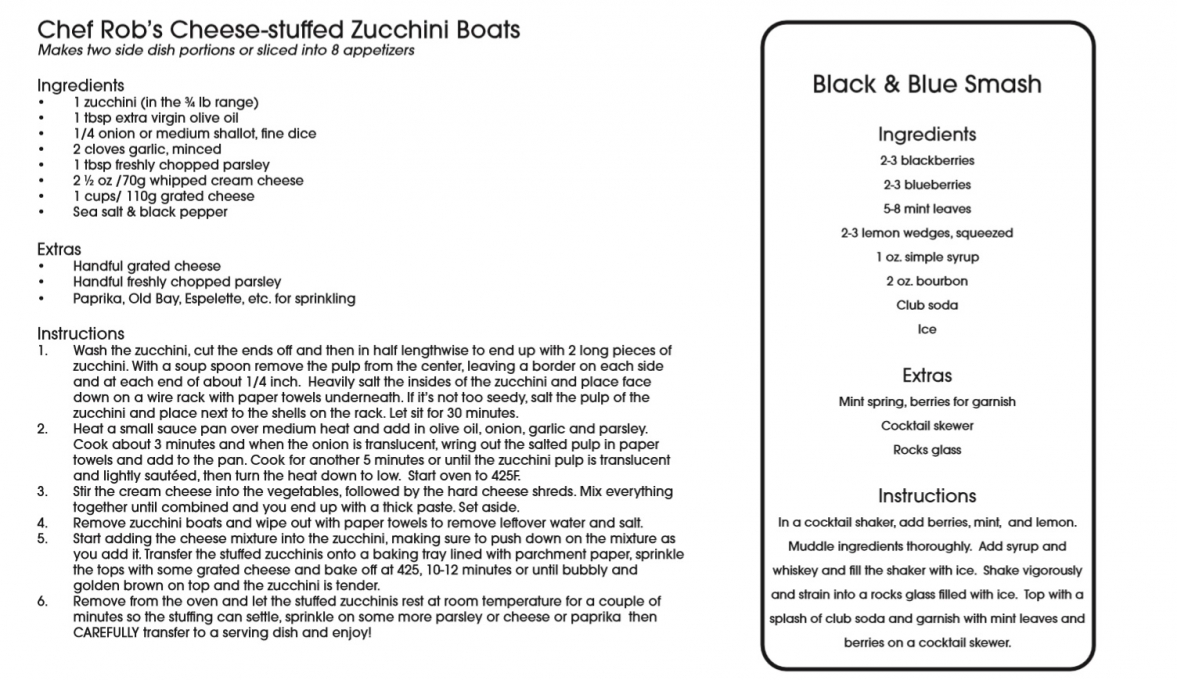 Chef Rob's Cheese-Stuffed Zucchini Boats