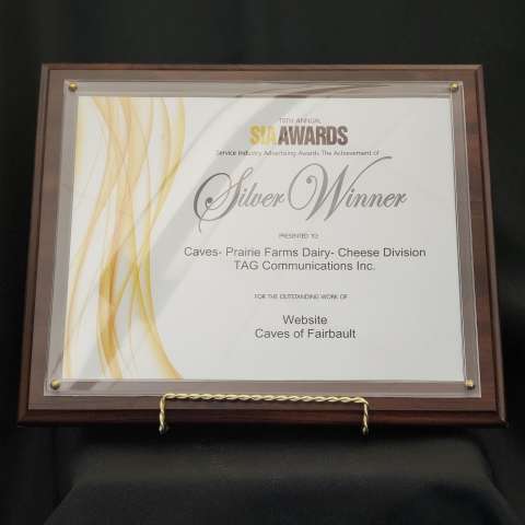 Photo of Caves of Faribault Website Wins Silver Award
