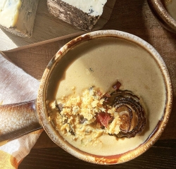 Cream of Onion Soup Close Up
